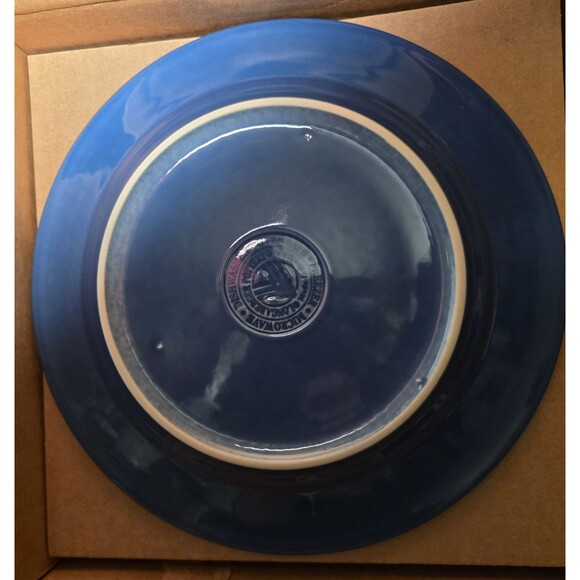 Longaberger Woven Traditions Dinner Plate (4) Red Yellow Green Blue NEW - Picture 6 of 12